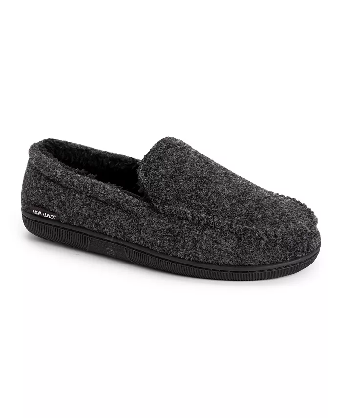

Мужские мокасины-тапочки из искусственной шерсти MUK LUKS, черный