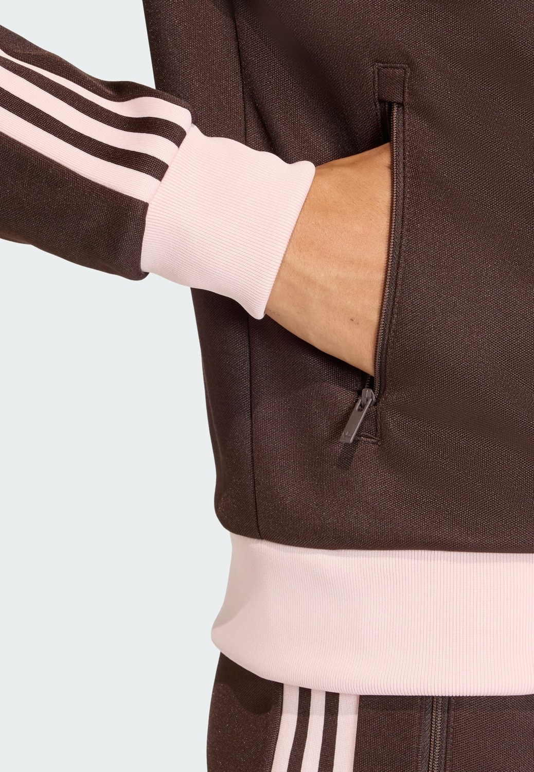 Adidas Originals Толстовка с молнией 'Classic' в темно-коричневом цвете — фото 4