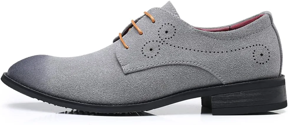 

Мужские классические туфли на низком каблуке из замши с замшевой отделкой и шнуровкой LLTMALL, черный