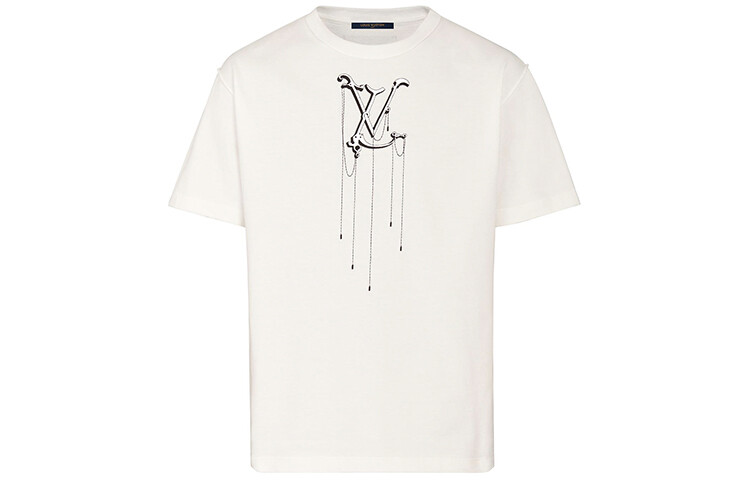 

Новые квартальные продукты LV T-shirt Men Louis Vuitton, белый