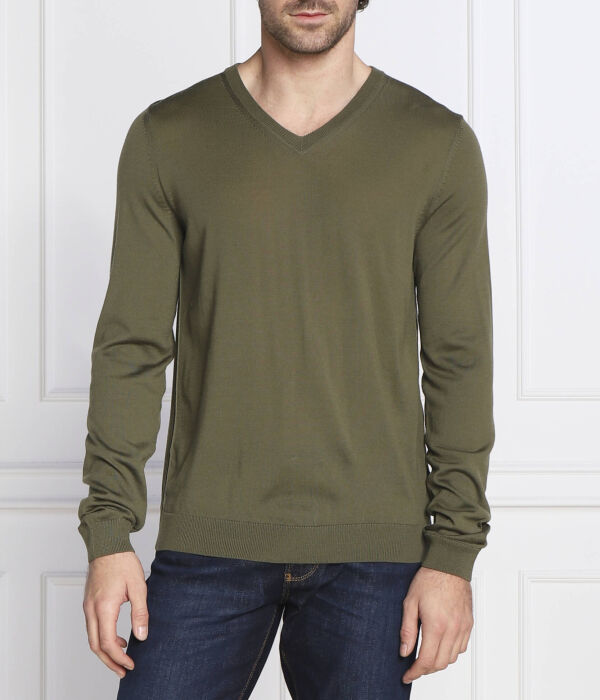 

Свитер шерстяной Boss Melba-P Slim Fit, зеленый