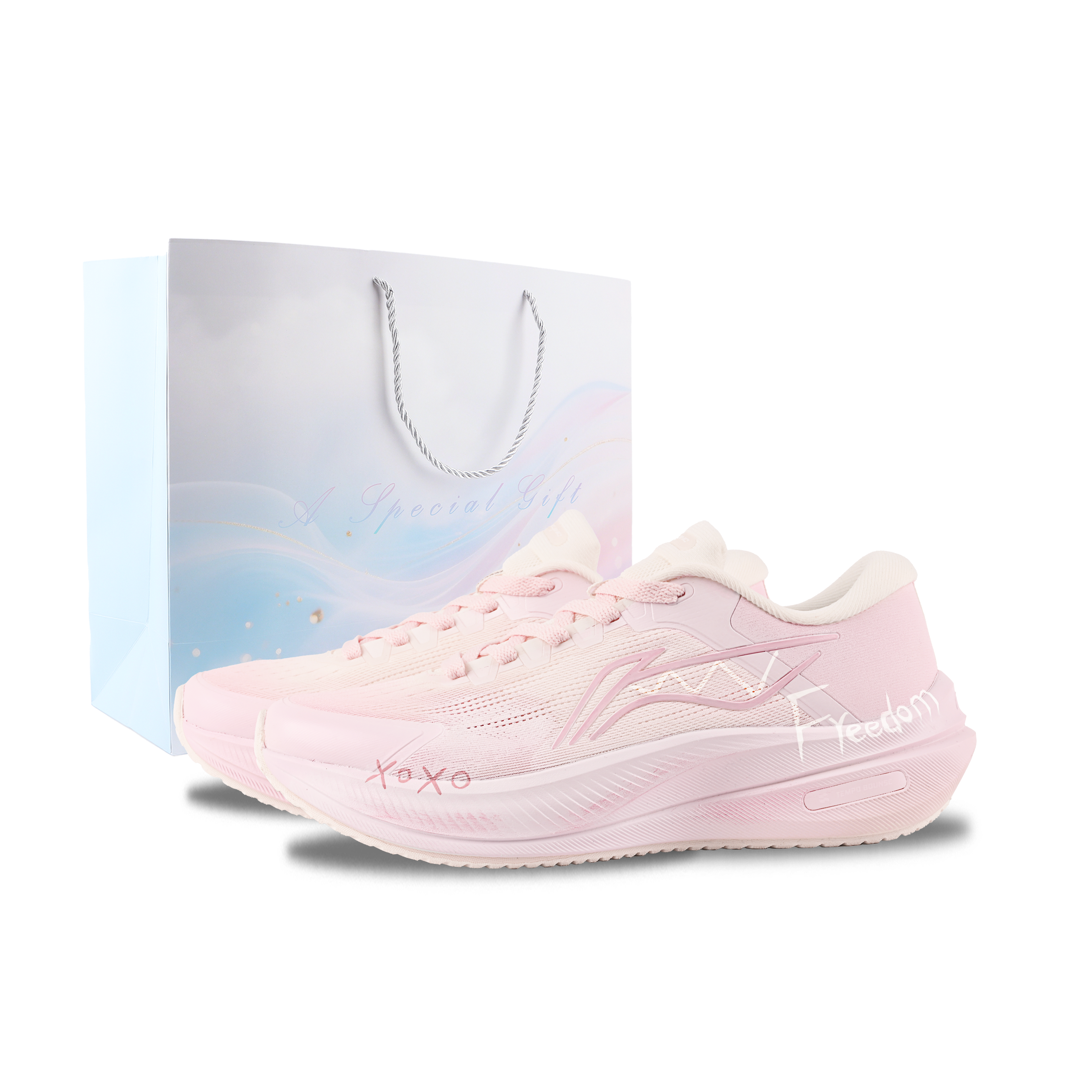 

LINING Yueying 5 Cushioning Abrasion Resistant Rebound Low top Casual City Commute Running Shoes Women's Pink