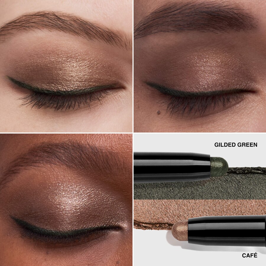 Двусторонний стойкий водостойкий кремовый карандаш для теней Bobbi Brown, 0.0564 oz/1.6 g, Café /Gilded Green — фото 3