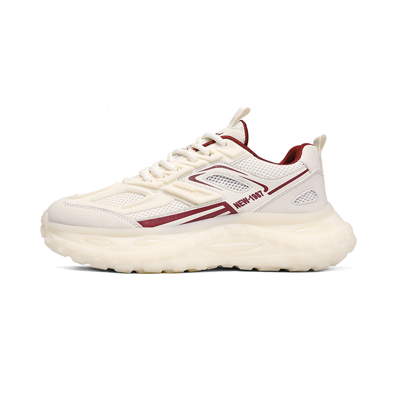 

Нескользящие, износостойкие, дышащие низкие кроссовки на массивной подошве для мужчин KYMOOU, Angora Red