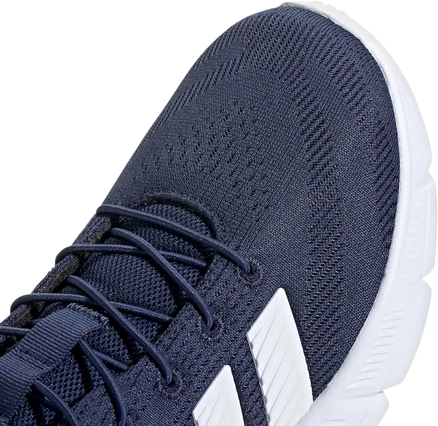 Мужские кроссовки Adidas Cloudfoam Flex на эластичных шнурках, Dark Blue Ftwr White Shadow Navy — фото 4