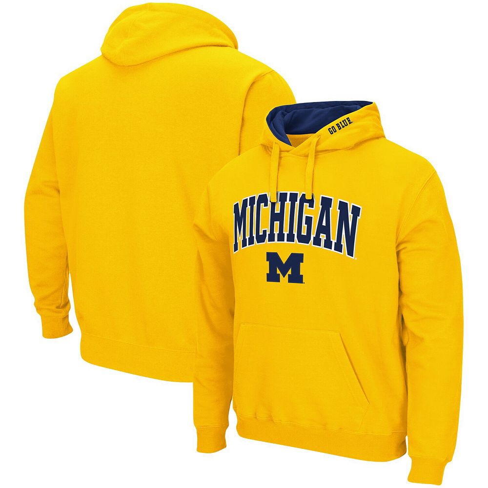 

Мужской пуловер с капюшоном Colosseum Maize Michigan Wolverines Arch & Logo 3.0, цвет Mic Gold