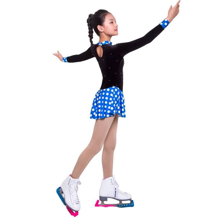 

HEAD Фигурное платье для соревнований с пайетками для экзаменов и выступлений, Black And Blue, размер XL