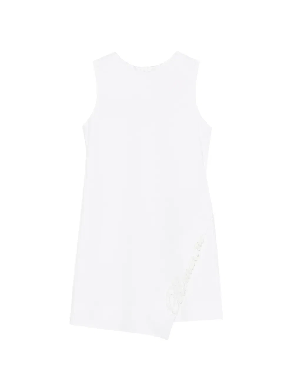 Платье с вышивкой логотипа Miss Blumarine, белый