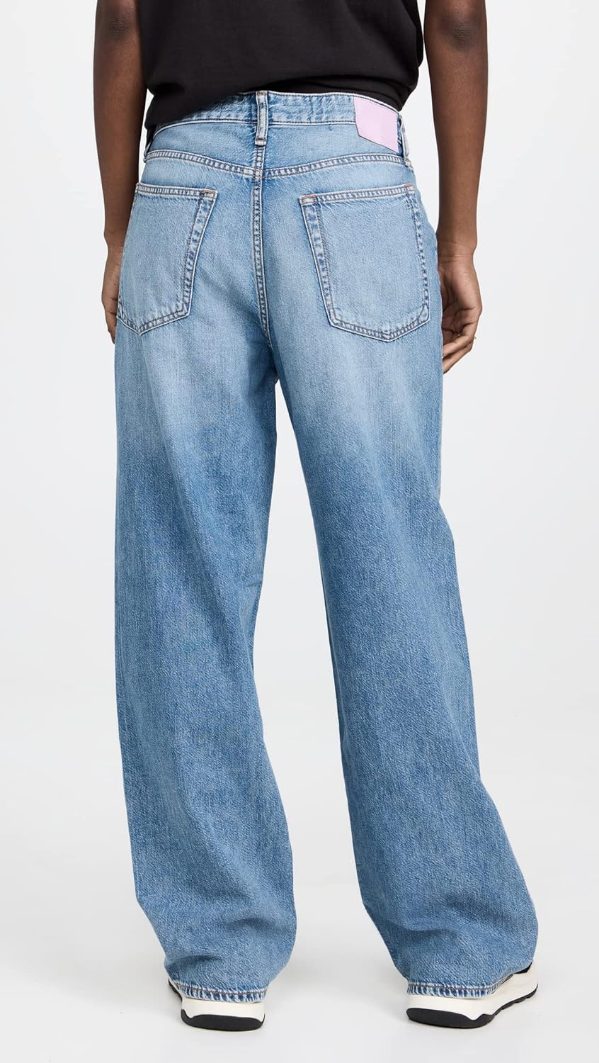 

Женские джинсы Rag & Bone Audrey Featherweight Logan Wide Leg Denim, синий
