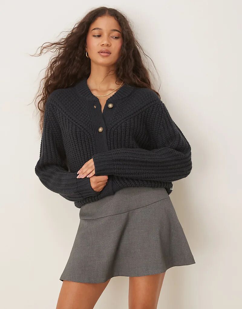 

Кардиган в стиле вестерн Wrangler из смеси шерсти и шерсти, черный цвет