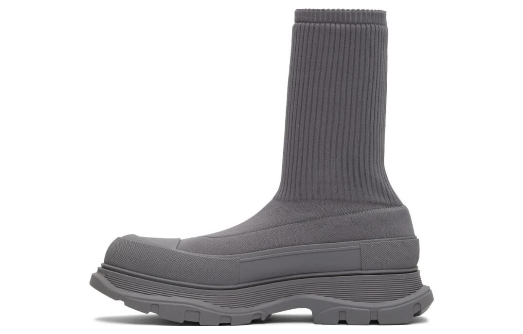 Ботинки Graffiti Knit Tread Slick Boot серые Alexander Mcqueen