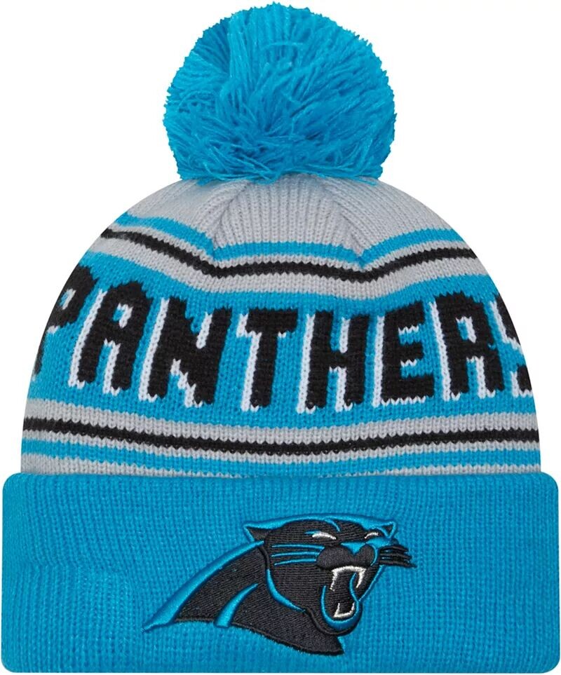

Мужская синяя вязаная шапка New Era Carolina Panthers Cheer