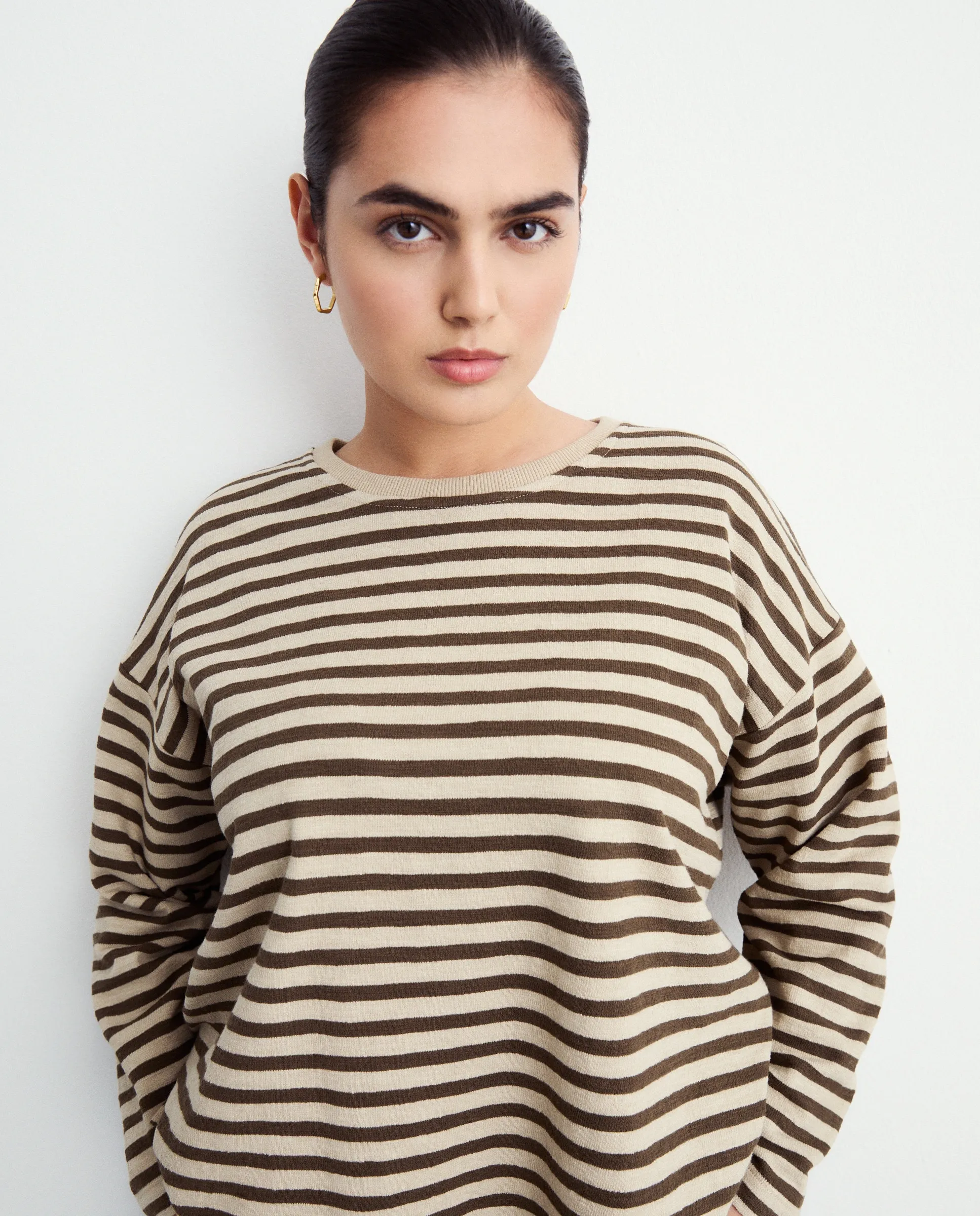 

Женская футболка в полоску Couchel, зеленый