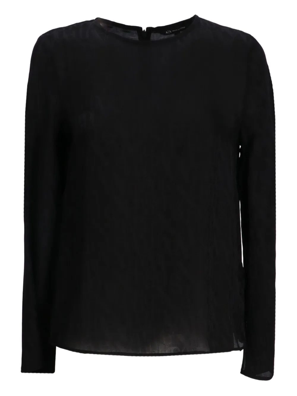 

Прозрачная футболка с длинными рукавами Armani Exchange, черный