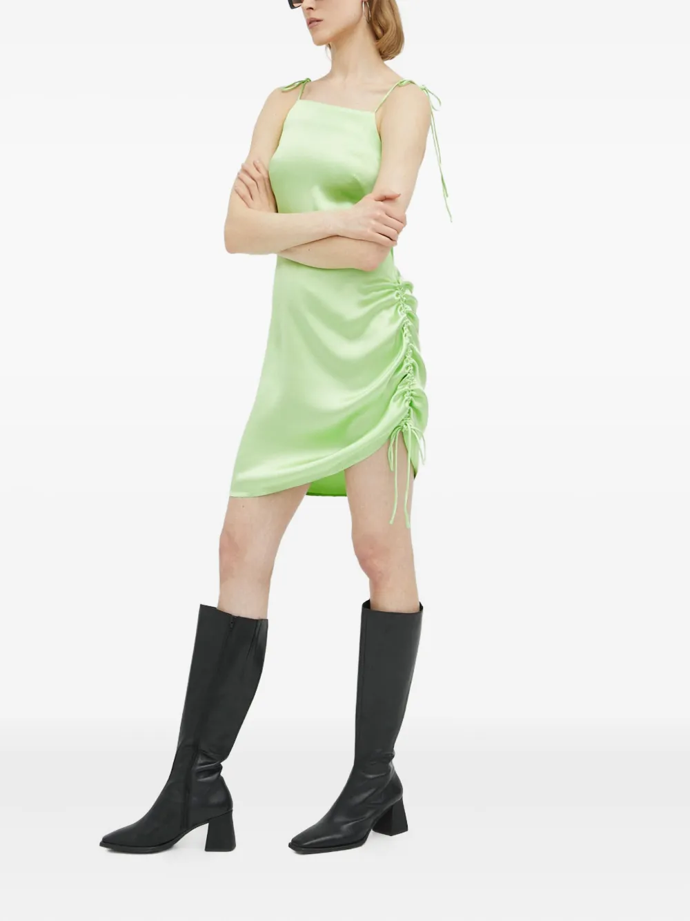 

Платье с завязками на плечах и сборками Résumé, зеленый