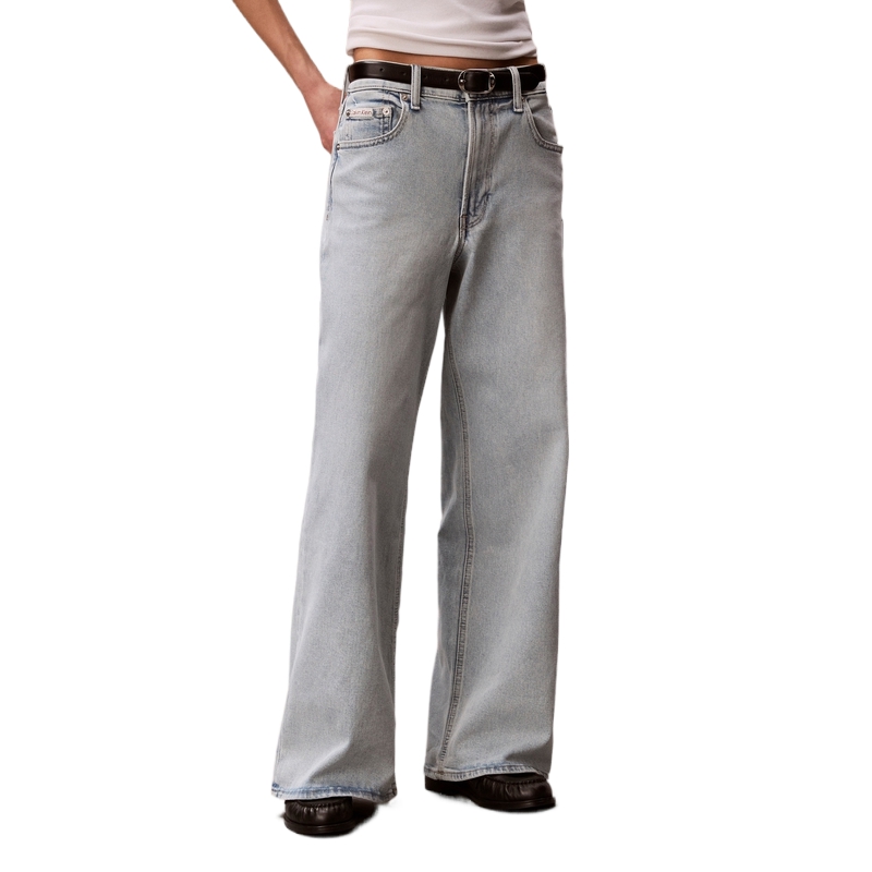 

Calvin Klein Джинсы женские VRM Denim Light Blue Moderate Wide Leg