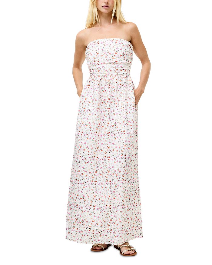 

Платье миди без бретелей Nomi Cotton FRENCH CONNECTION, мультиколор