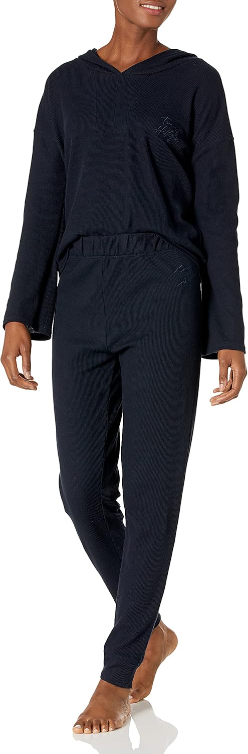 

Женский пижамный комплект Tommy Hilfiger: топ с длинным рукавом и джоггеры, Navy Blazer