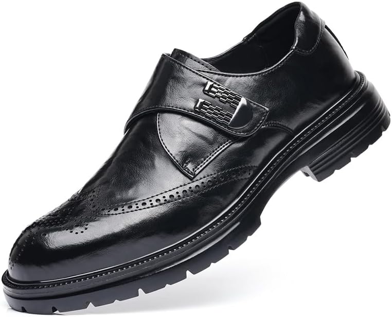 

Мужские модные туфли-оксфорды в стиле монашеской рубашки, мужские вечерние смокинги, дышащие низкие кеды для вечерних костюмов, деловая повседневная рабочая обувь Meixi Mobile, черный