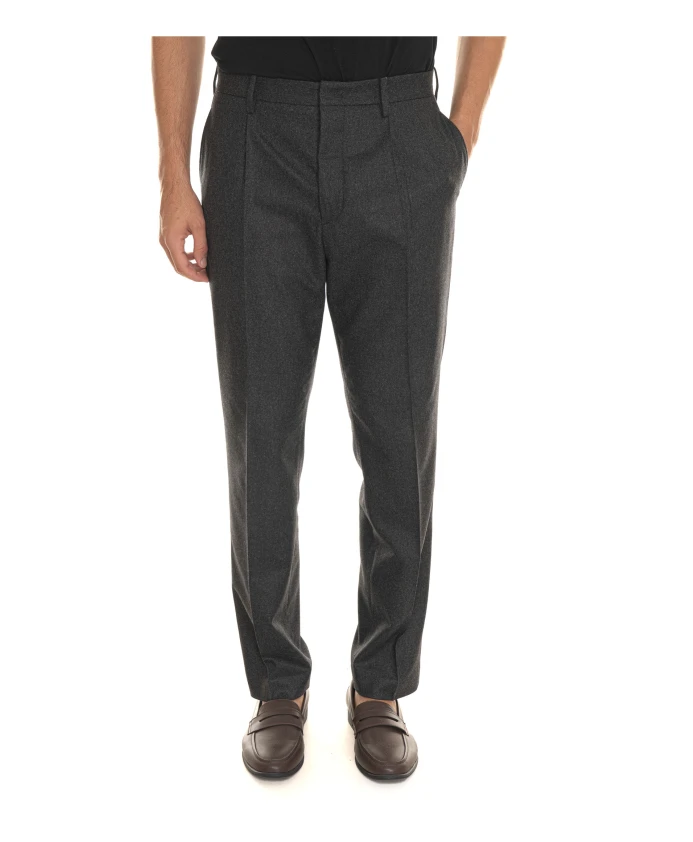 

Фланелевые брюки-чинос с передним швом Hindustrie, черный