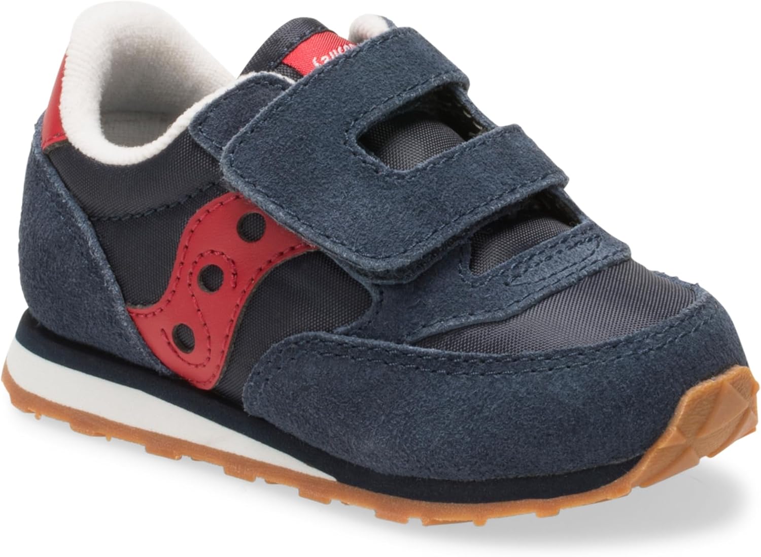Кроссовки Saucony Unisex-Child Originals Jazz на липучке (для малышей/детей младшего возраста), красный/синий/темно-синий — фото 3