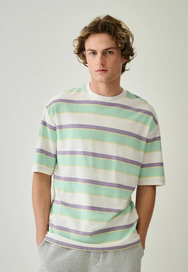 Футболка Next, Relaxed fit horizontal striped t-shirt, цвет мята