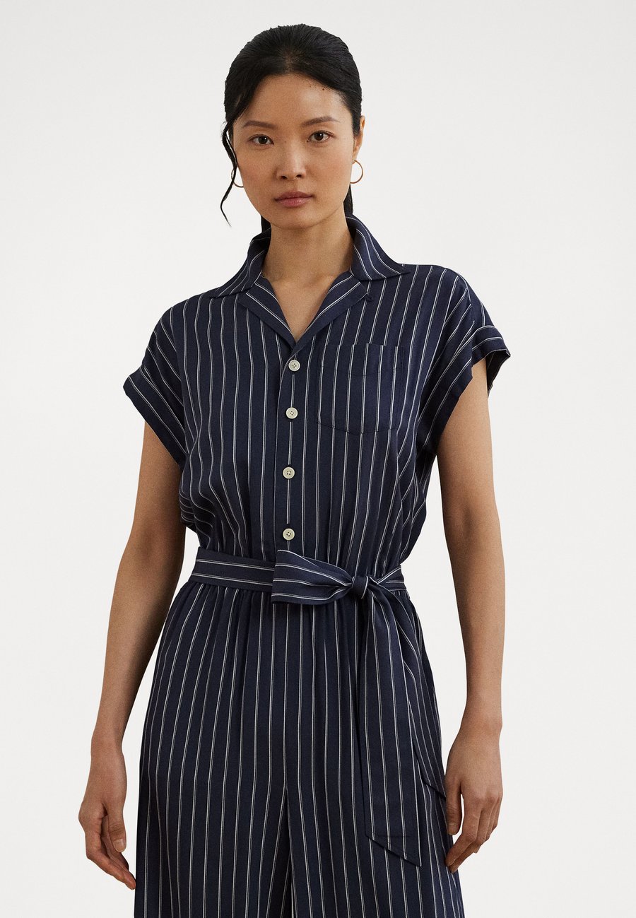 

Комбинезон Lauren Ralph Lauren Striped Belted Twill Wide Leg Jumpsuit, Shadow Navy/White/Dark Blue