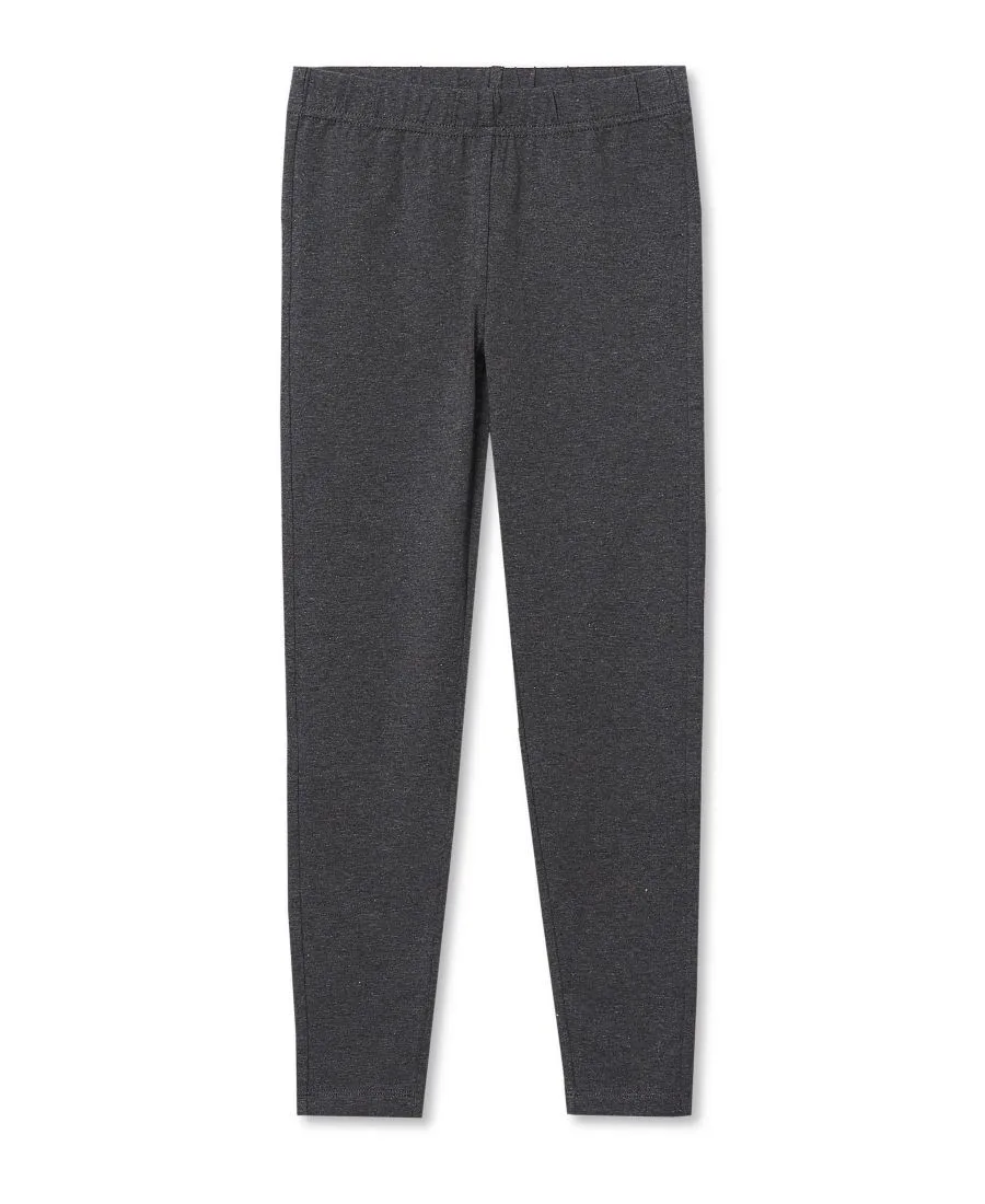Прочные хлопковые леггинсы для девочек Lands' End, Charcoal Heather