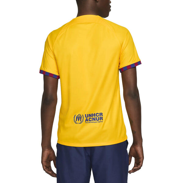 Футболка fc barcelona 23 24 stadium fourth dri fit футбольная майка Nike, желтый — фото 4