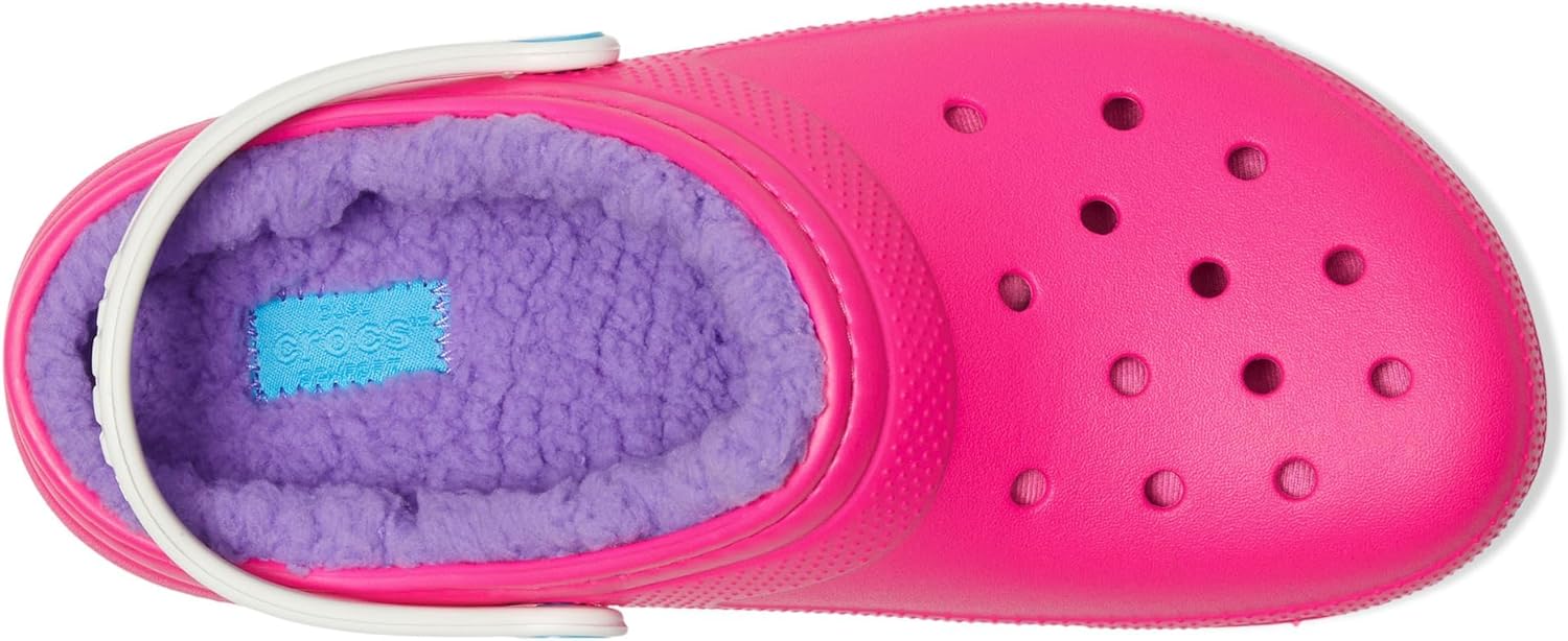 Детские классические сабо Crocs с подкладкой, розовый — фото 2