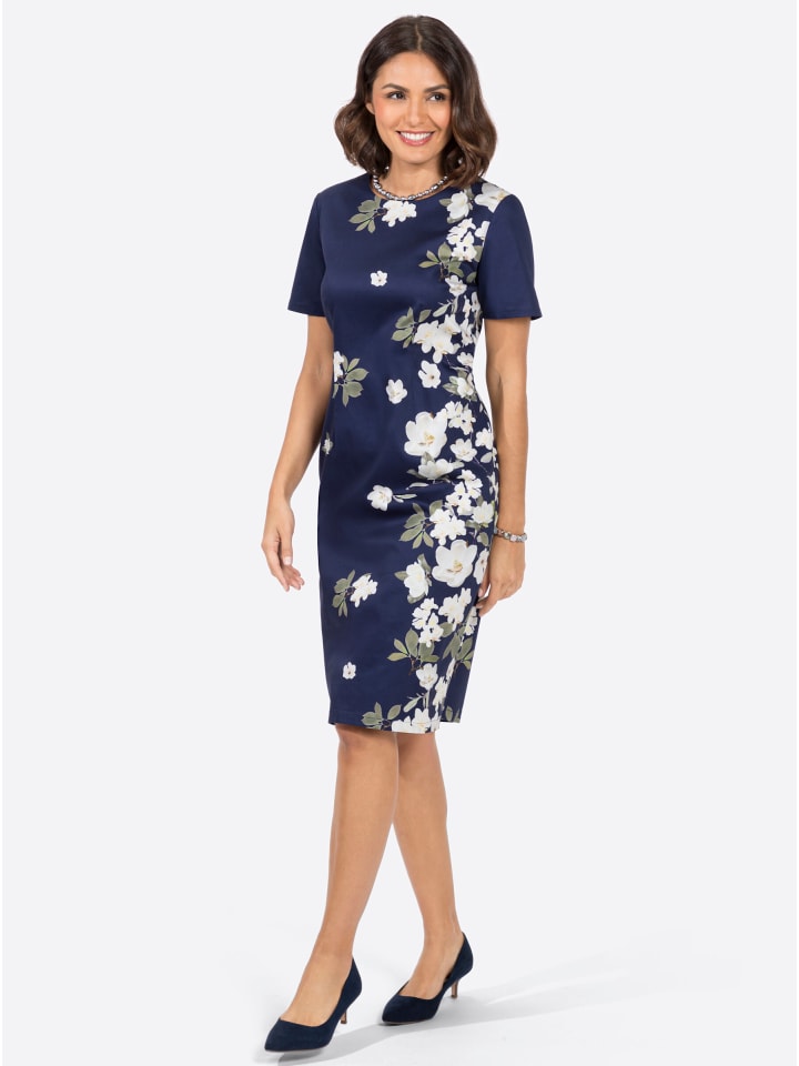 

Платье с цветочным принтом темно-синего и экрю цвета WITT WEIDEN