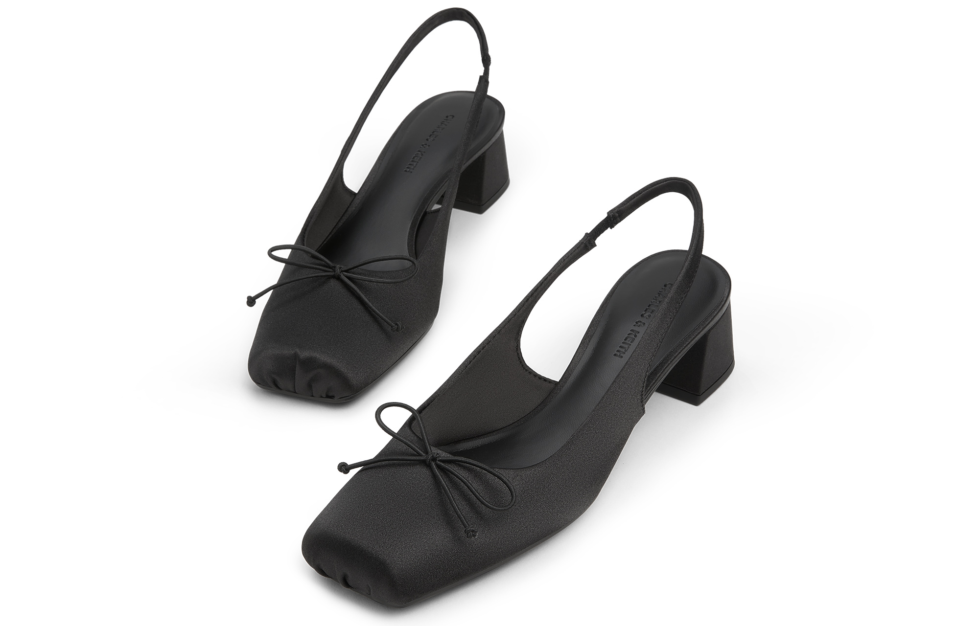CHARLES&KEITH Кроссовки Ck One Strap на платформе 4,2 см женские черные текстурированные, цвет BLACK TEXTURED Black Textured — фото 3