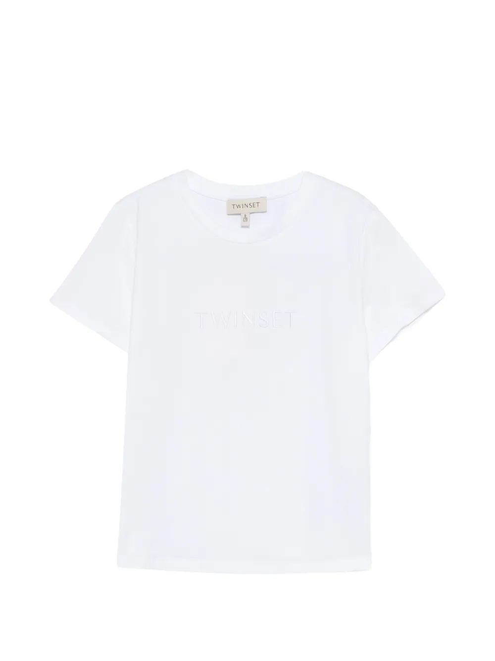 

Футболка с короткими рукавами и тиснением Twinset Kids, белый