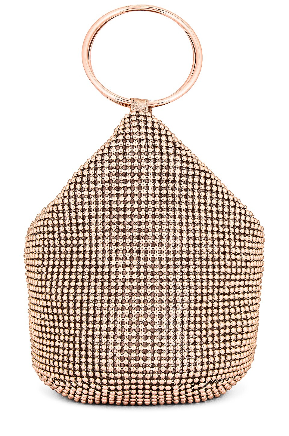 

Сумка olga berg Bianca Ball Mesh Handle, цвет Rose Gold