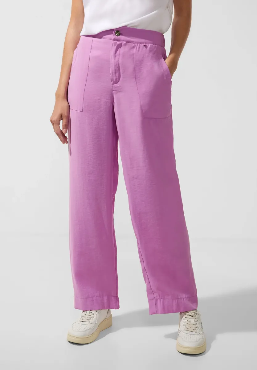 

Брюки из ткани STREET ONE, с широкими штанинами, цвет Meta Lilac