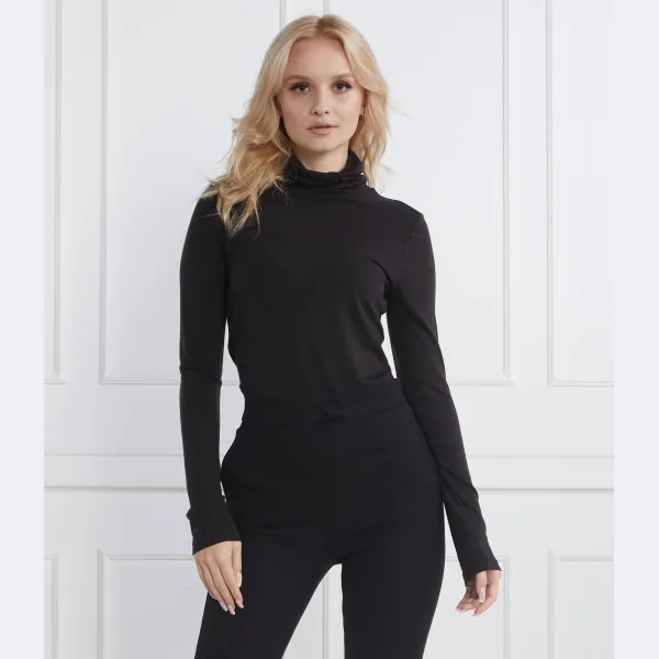 Облегающая водолазка из мягкого тенселя Tommy Hilfiger, черный — фото 2