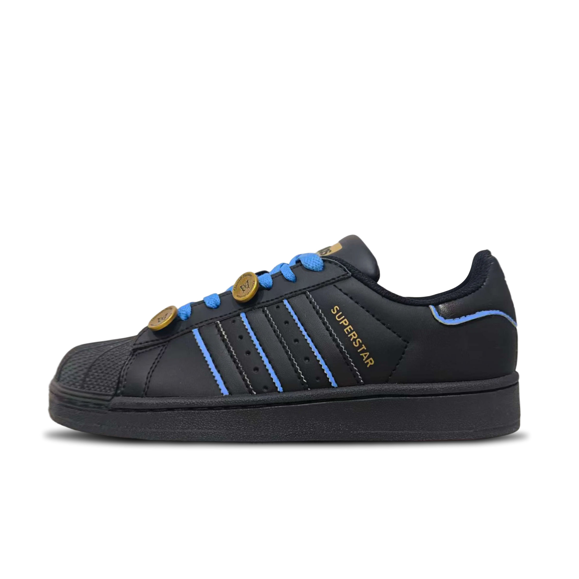 

Adidas Superstar Silent Night Blue Abrasion Resistant Slip Resistant низкие кроссовки для скейтбординга Unisex черный, синий