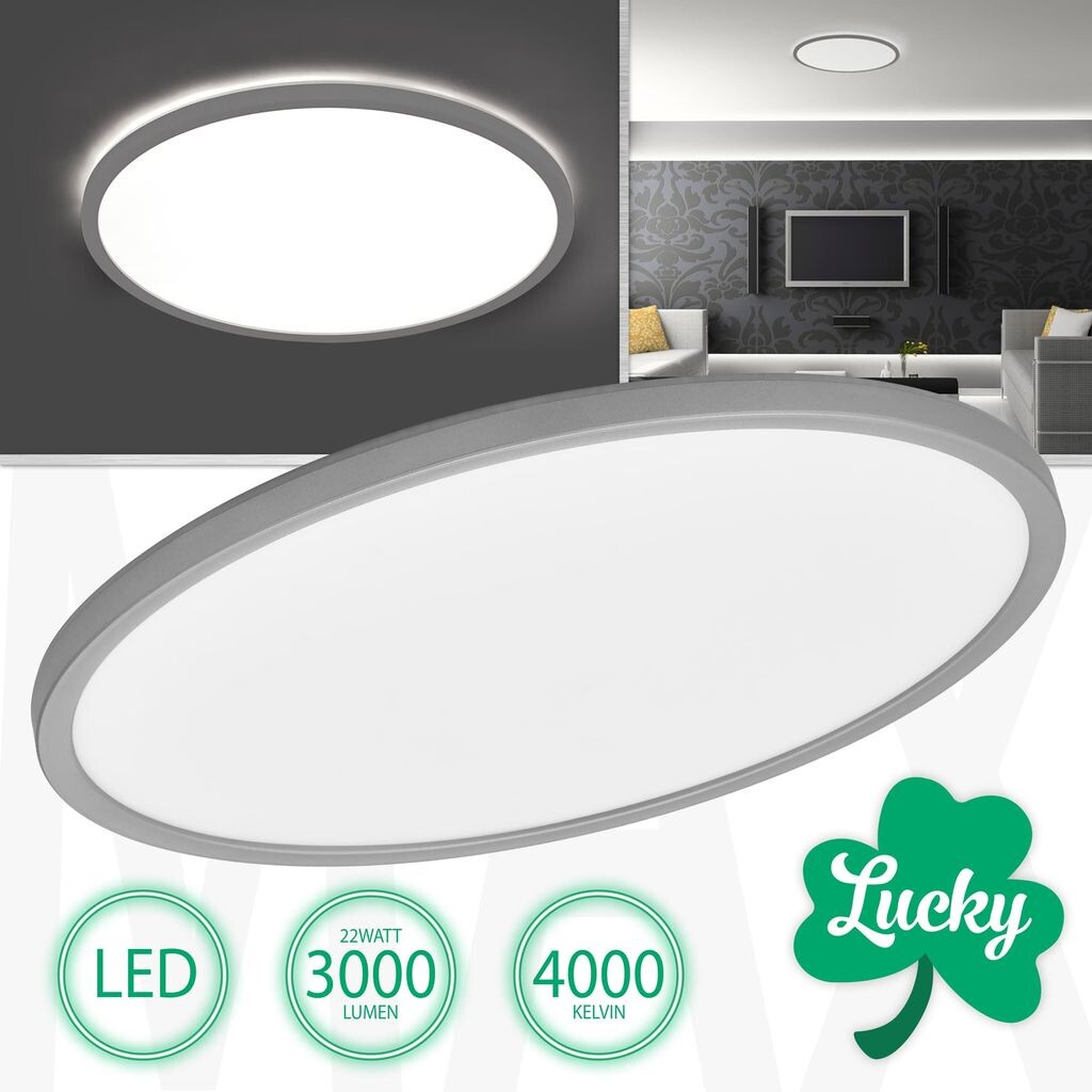 

Светодиодный потолочный светильник LUCKY 22Вт, нейтральный белый, круглый Maxkomfort GmbH, серый