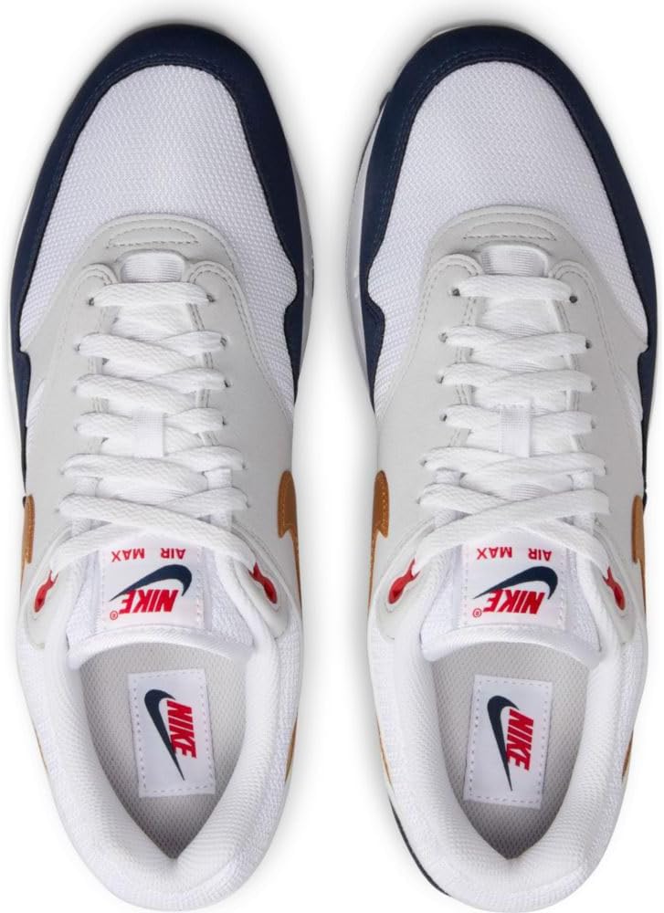 Nike Мужские кроссовки Air Max 1, Obsidian Metallic Gold White — фото 4