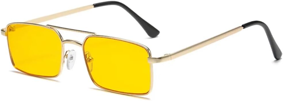 

Солнцезащитные очки с защитой UV400 | Металлическая оправа с двойными дужками | Для женщин и мужчин | Для занятий спортом на открытом воздухе и вождения DSVIGF, Yellow