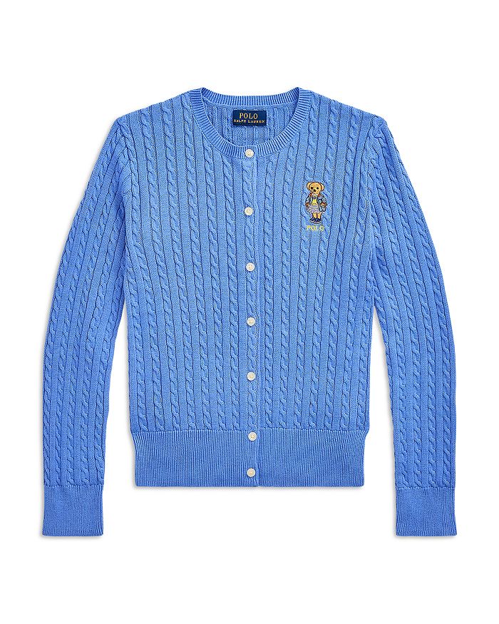 

Кардиган Polo Bear Mini Cable Cotton для девочек - Big Kid Ralph Lauren, синий