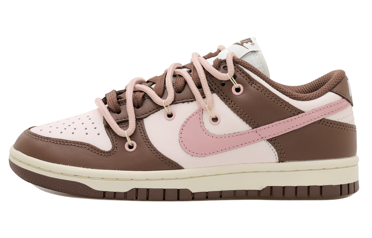

Кроссовки Nike Dunk Skateboard Shoes Women's Low-Top Pink/Brown
