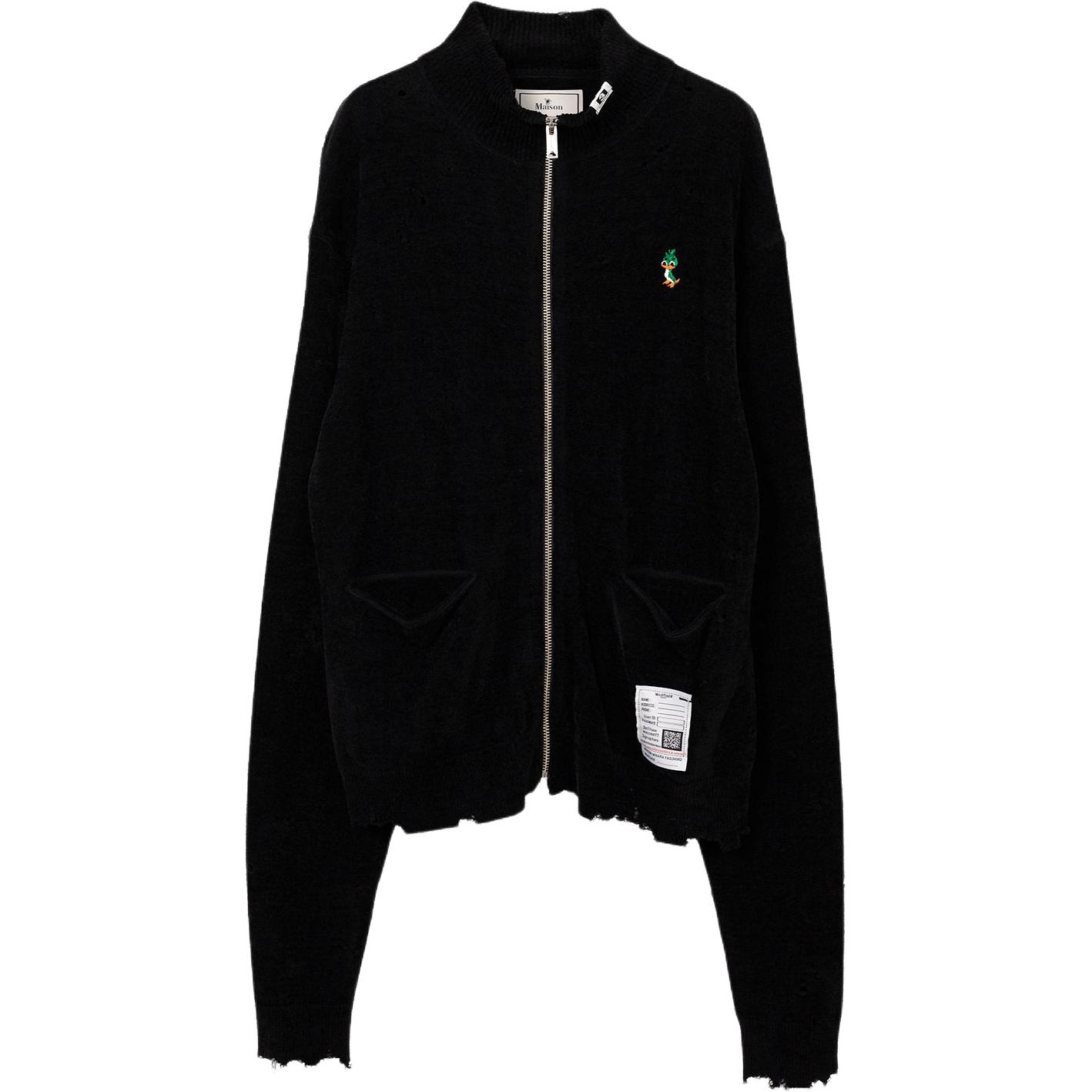

Кардиган с молнией и потертостями Maison Mihara Yasuhiro, черный
