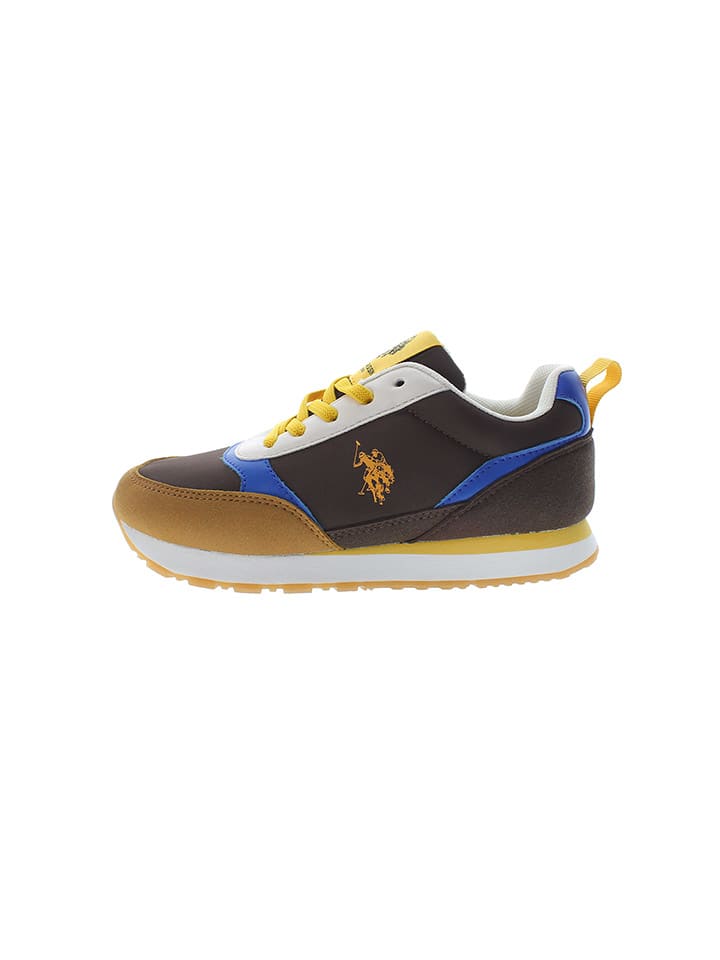

Кроссовки на шнуровке U.S. Polo Assn., цвет braun/gelb