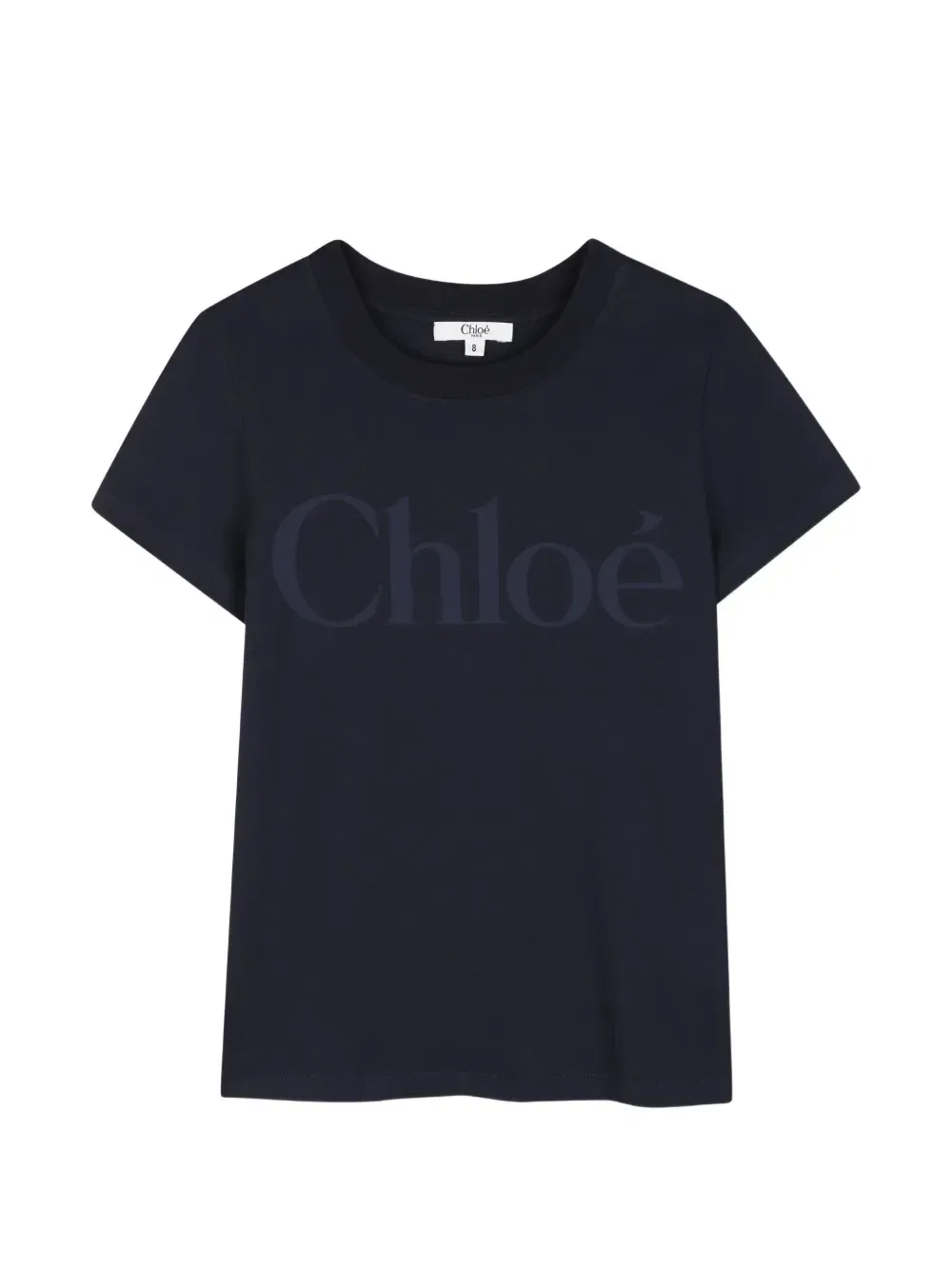 Футболка с короткими рукавами и логотипом Chloé Kids, синий