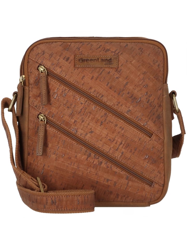 

Сумка через плечо Nature, кожа, 26 см, из пробки Greenland Nature