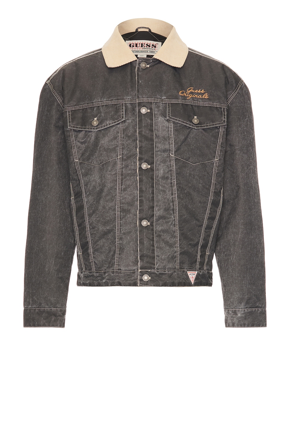 

Джинсовка-тракер в стиле винтаж Guess Originals, jet black multi, Черный, Джинсовка-тракер в стиле винтаж Guess Originals, jet black multi