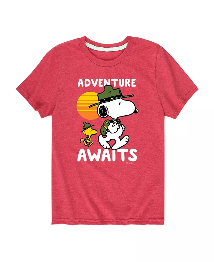 

Футболка с принтом "Big Boys Adventure Awaits" Peanuts, красный
