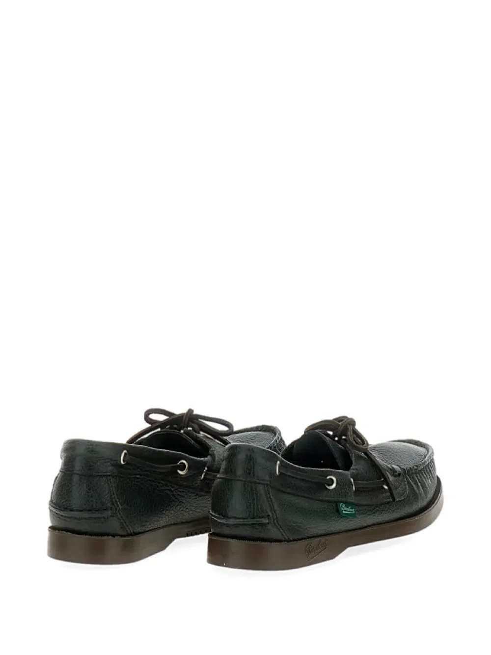 Кожаные лодочные туфли Barth Paraboot, зеленый — фото 3