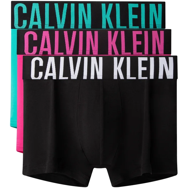Трусы стрейч-хлопок, набор из 3 штук Calvin Klein, MPI-Ink Night Black/Coconut Gray/Mica White — фото 4